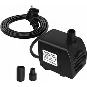 مضخة غاطسة 200 جالون في الساعة (800 لتر/ساعة 15 وات) فائقة الهدوء مع حماية من الحرارة الزائدة، ارتفاع 5.2 قدم للنوافير والزراعة المائية والبرك وأحواض السمك والمزيد... in Kuwait