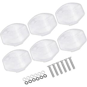 6 قطع من أوتاد ضبط الجيتار الأبيض من Walfront، رؤوس آلة بلاستيكية مع غسالات براغي، أزرار موالف بديلة لمفاتيح ضبط الجيتار الكهربائية والصوتية (6 عبوات) in Kuwait