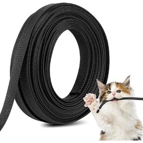 300 Feet 1/4, 1/2, 3/8 Inches Braided Wire Loom PET Cable Loom Expandable Braided Sleeving Wire Sleeve for TV, Computer, Home Theater, Black in Saudi Arabia