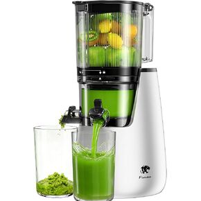 B11 Cold Press Juicer, 6" Extra Wide Feed Chute Slow Masticating Juicer Machine, Powerful AC Brushless Motor, Self Precut System, Easy to Clean, BPA-Free, Extra one Replace juicer strainer in Kuwait