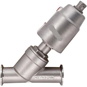 1PCS Pneumatic SS304 Sanitary Angle seat Valve with Triple clamp Joint(1",Welding) in Kuwait