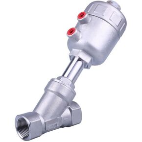 1PCS Series high Temperature Corrosion Resistant steam Pneumatic Valve Y-Type Internal Thread Angle seat Valve.(DN20 Stainless Steel) in Kuwait