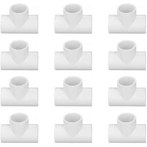 Water Pipe Joints Corrosion Resistant PVC Tee Pipe Fittings Light Weight Smooth Interior Finish with 3 Openings for(Size1) in Kuwait
