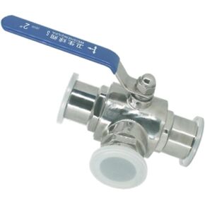 1PCS Ф76mm 304 Stainless Steel Ball Valve 3-Position Three-Way Card Sleeve Type(L Type) in Kuwait