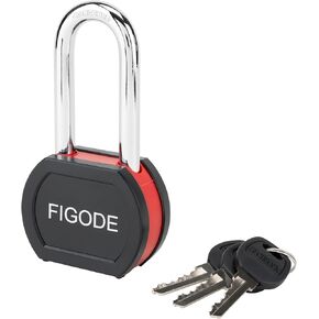 FIGODE® أقفال فولاذية قوية كبيرة مع 8 مفاتيح نفسها، قفل عالي التحمل، عرض 2-3/4 بوصة، أقفال طويلة بطول 2.7 بوصة للباب، البوابة، التخزين، السياج، السقيفة، المزلاج. 4 عبوات ذات مفاتيح على حد سواء in Kuwait