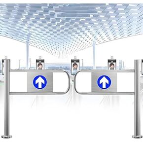 بوابة متأرجحة أوتوماتيكية في اتجاه واحد - باب وصول من الفولاذ المقاوم للصدأ لمحلات السوبر ماركت والحدائق والملاعب - قسم للتحكم في الحشود للدخول والخروج الآمن in Kuwait