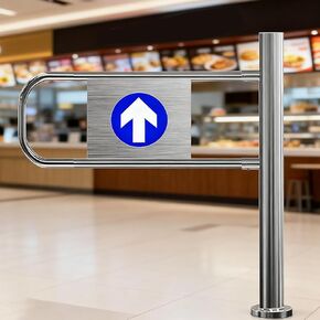 بوابة متأرجحة أوتوماتيكية لمداخل السوبر ماركت - باب أمان ذاتي الإغلاق في اتجاه واحد للساحات والمستودعات، بوابة قابلة للتعديل مقاس 50-100 سم مع حل وصول خارجي زنبركي لليد اليمنى 60 in Kuwait