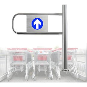 بوابة متأرجحة ارتدادية أوتوماتيكية مع زنبرك - باب مدخل أحادي الاتجاه 90 درجة بوابة مشاة يدوية لممرات محلات السوبر ماركت والحدائق والمصانع - حجم الفتح الأيمن 90 × 100 سم in Kuwait