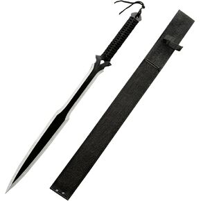 26.8" Black Stainless Steel Sword Machete with Nylon Sheath for Practice, Collection, Outdoor Use in Saudi Arabia