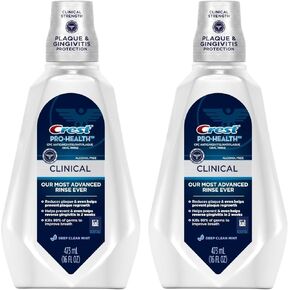 كريست برو-هيلث كلينيكال سي بي سي مضاد لالتهاب اللثة/غسول الفم المضاد للبلاك بالنعناع النظيف العميق، النعناع النظيف 473 مل (عبوة من قطعتين) in Kuwait
