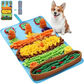 ORIA Snuffle Mat for Dogs, 25x17'' Interactive Slow Feeder Mat with Mental Stimulation for Boredom, Anxiety Relief, Dog Puzzle Toy & Treats Hunting Game for Small Medium Dogs in Saudi Arabia