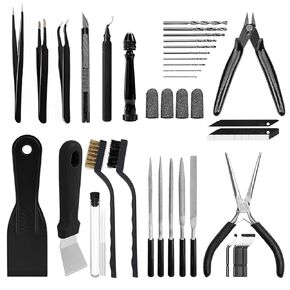 مجموعة أدوات الطابعة ثلاثية الأبعاد المكونة من 24 قطعة، وأدوات إزالة ملحقات الطابعة ثلاثية الأبعاد تتضمن مجموعة تنظيف الفوهات، ومكشطة سكين المعجون، والفرش، والملاقط، وملفات الماس للطباعة ثلاثية الأبعاد in Kuwait