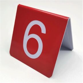 أرقام الطاولة، أرقام طاولة من بلاستيك ABS مزدوجة الجوانب مقعرة للأسفل مقاس 2.9 بوصة (لون فريد، 45981) in Kuwait