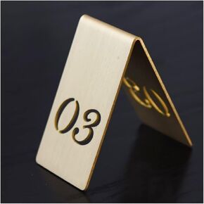 أرقام الطاولة، أرقام الطاولة، قطعة واحدة من لوحات تسجيل المكتب الدائمة المجوفة مزدوجة الجوانب لمطعم مقهى بار 6.5 × 6.5 × 4 سم (3) in Kuwait