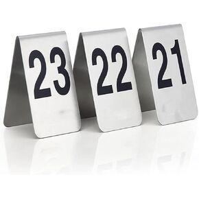 أرقام الطاولة، أرقام الطاولة، لافتة خيمة من الفولاذ المقاوم للصدأ 8x8x12 سم/3.1x3.1x4.7 بوصة (51-60) in Kuwait
