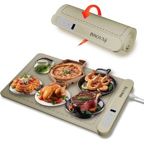 [Latest] Graphene Electric Food Warming Mat – 6 Temperature Settings, High Heat, Portable Silicone Heating Mat. Tabletop Food Warmer for Thanksgiving, Potlucks & Buffets. (Ivory Beige, Large) in Saudi Arabia