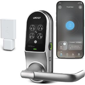 Lockly Guard Latch PGD679L Fire-Rated Smart Lever Lock, UL10B UL10C Certified, WiFi Fingerprint Keypad RFID, ADA Compliant, Patented PIN Genie, LocklyOS Property Management, Commercial Grade in Kuwait