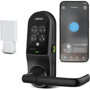 Lockly Guard Latch PGD679L Fire-Rated Smart Lever Lock, UL10B UL10C Certified, WiFi Fingerprint Keypad RFID, ADA Compliant, Patented PIN Genie, LocklyOS Property Management, Commercial Grade in Kuwait