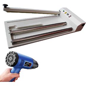 ماكينة شرنك الفيلم اليدوية مع مسدس الهواء الساخن لفيلم PVC POF، الختم والقطع المتزامن للتغليف الفعال in Kuwait