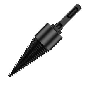 1/2PC Firewood Log Splitter 32/42mm Sturdy High-Carbon Steel Wood Log Splitter Screw Cones Drill Bit with Hex/Round/Square Shank(Type B-3) in Saudi Arabia