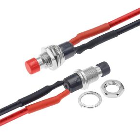 6 قطع مفتاح زر الضغط، Mini 1NO PBS-110 مستدير 7 ملم مؤقت ذاتي الضبط على إيقاف أحمر أصفر أخضر أزرق أسود أبيض (أصفر) in Kuwait