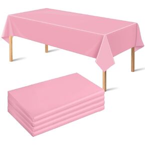OHOME 4 Pack Plastic Table Cloth Disposable,Pink Tablecloth - Pink Table Cloths for Parties - Pink Birthday Party Decorations,Mothers Day Decorations in Kuwait