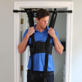 Sit and Decompress Back Stretcher 3 Minutes A Day Lumbar Traction Spinal Decompression - Inversion Table Alternative (Medium Harness No Bar) in Saudi Arabia