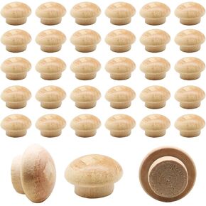 100 حزمة من المقابس الخشبية، أغطية براغي علوية بأزرار خشب القيقب، مقابس خشبية مستديرة الرأس لتزيين الأثاث والأعمال الخشبية (1/2 بوصة) in Kuwait