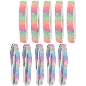 INOOMP 10pcs Tennis Racket Grip Tape Rainbow Color Badminton Grip Tape Anti Slip Absorbent Sweat Pu Racquet Handle Grip Tennis Overgrip for Rackets in Saudi Arabia