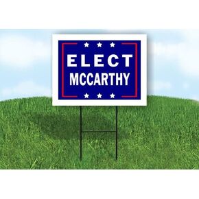 ELECT MCCARTHY - Single Sided Yard Sign Road Sign with Stand - Driveway Signs for Street, Lawn, Block, House, Real Estate - Yard Signs, Custom Sign, Personalized Signage - 18" x 24" in Kuwait