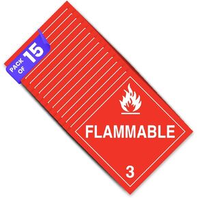 15 x Flammable Stickers and Decals | 10.75 x 10.75 Flammable Sign | Placard Sticker | Inhalation Hazard Placard | Self-adhesive, UV-resistant, Water-proof Hazard Stickers in Saudi Arabia