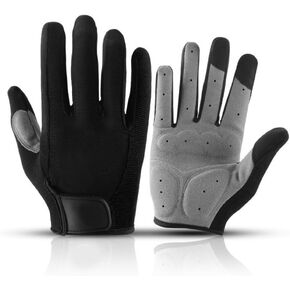 Full Finger Cycling Gloves with Touchscreen – Shock-Absorbing Padded Palm for MTB, Road & Mountain Biking, Breathable Unisex Design in Kuwait