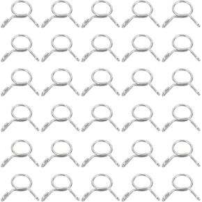 مشابك خرطوم سلكية من PATIKIL، 32 قطعة لـ 8.8-9.5 مم OD 0.31 بوصة (8 مم) معرف 304 أنبوب مشبك زنبركي من الفولاذ المقاوم للصدأ لخط الوقود سيليكون خرطوم هواء فراغ أنبوب مياه، فضي in Kuwait