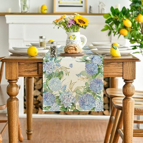 وضع Artoid الكوبية الزهور البرية زهرة 210 GSM مفرش طاولة الصيف، الربيع الموسمي المطبخ طاولة الطعام الديكور لديكور المنزل الطرف 13x72 بوصة in Saudi Arabia