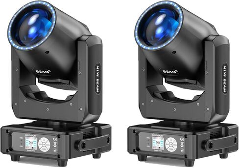 350 واط 7R شعاع ضوء الرأس المتحرك مع شريط LED RGB، DMX512 التحكم في الصوت المنشط تأثير قوس قزح الضباب، 48 منشورًا و14 Gobos 14 لونًا، تصحيح تلقائي لمسرح الحفلات الموسيقية DJ in Saudi Arabia