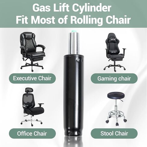 10.2" - 14.2" Office Chair Cylinder Replacement - Heavy Duty Class 4 Gas Lift with 4-Inch Height Adjustment, Universal Fit for Most Office & Gaming Chairs in Kuwait