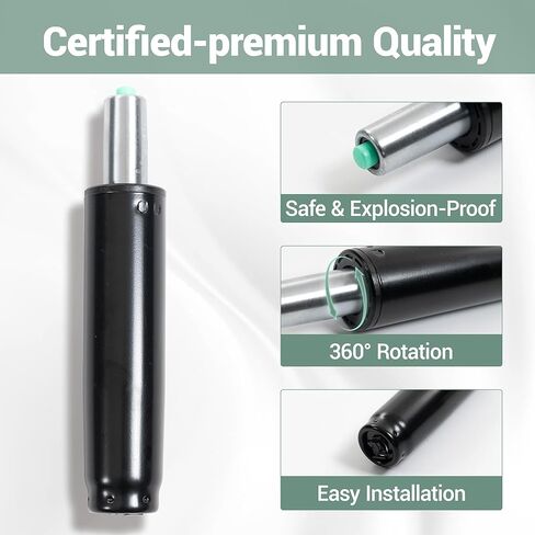 10.2" - 14.2" Office Chair Cylinder Replacement - Heavy Duty Class 4 Gas Lift with 4-Inch Height Adjustment, Universal Fit for Most Office & Gaming Chairs in Kuwait