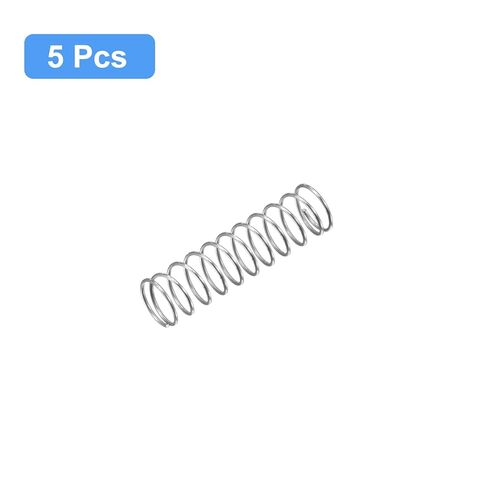 Compression Spring, 5Pcs 304 Stainless Steel, 4mm OD, 0.3mm Wire Size, 15mm Free Length, Silver Tone in Saudi Arabia
