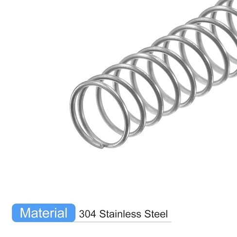 Compression Spring, 5Pcs 304 Stainless Steel, 4mm OD, 0.3mm Wire Size, 15mm Free Length, Silver Tone in Saudi Arabia