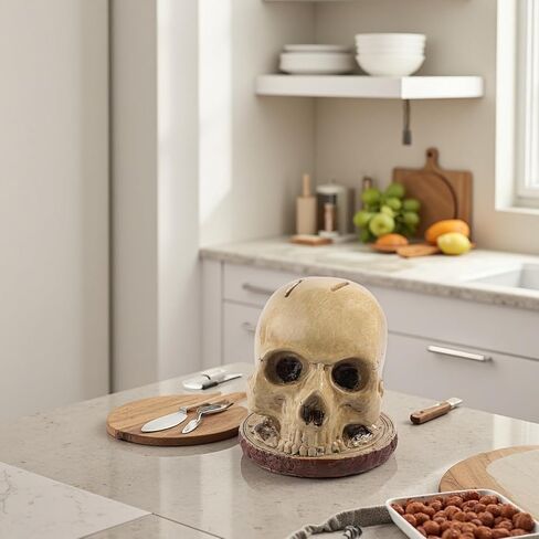 Skull Knife Holder for Storage, Funny Skeleton Knife Holder, Creative Horror Storage Head Rack, Skeleton Knife Stand for a Scary Party. in Saudi Arabia