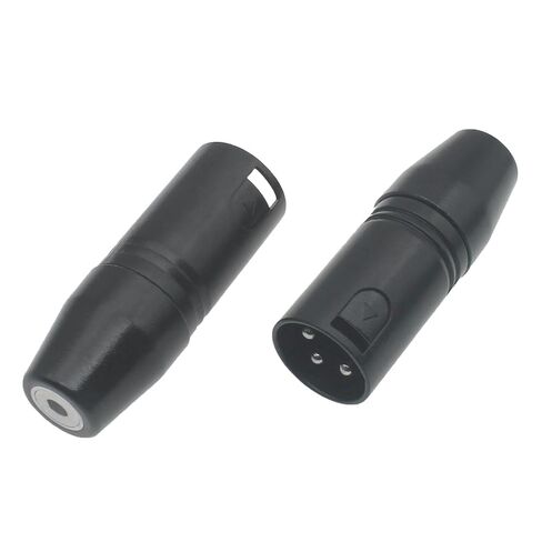 2 Pcs XLR to 3.5 mm Connector TRS Stereo Microphone Adapter TRS Mini-Jack Female to 3-Pin XLR Male Audio Converter for Camcorders Recorders Mixers in Saudi Arabia