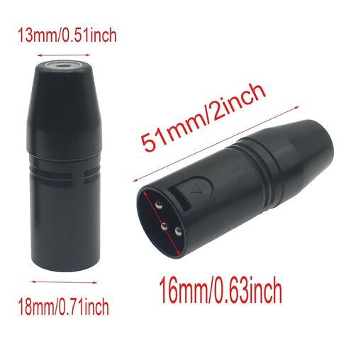 2 Pcs XLR to 3.5 mm Connector TRS Stereo Microphone Adapter TRS Mini-Jack Female to 3-Pin XLR Male Audio Converter for Camcorders Recorders Mixers in Saudi Arabia