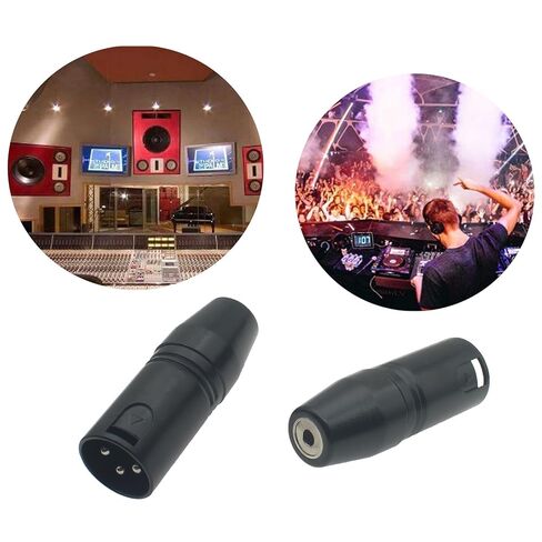 2 Pcs XLR to 3.5 mm Connector TRS Stereo Microphone Adapter TRS Mini-Jack Female to 3-Pin XLR Male Audio Converter for Camcorders Recorders Mixers in Saudi Arabia