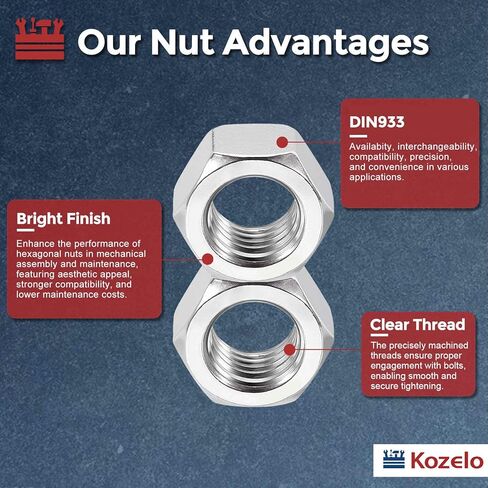 مجموعة متنوعة من صواميل سداسية 300 قطعة - [M1 M1.2 M1.4 M1.6 M2 M2.5 M3 M3.5] 304 الفولاذ المقاوم للصدأ 18-8 (A2-70) مجموعة صواميل الأجهزة للإصلاح والتجميع الميكانيكي، فضي in Kuwait