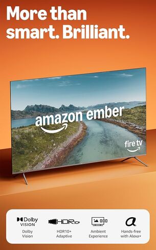 Amazon Fire TV 55" Omni QLED Series (newest model), 4K Ultra HD smart TV, HDR10+, Dolby Vision, Dolby Audio, quad-core processor, hands-free with Alexa in Saudi Arabia