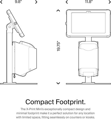 حامل مكتبي Sprocket X مدمج لجهاز iPad 10.2 [iPad الجيل السابع والثامن] وطابعة Brother Label in Kuwait