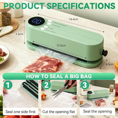 8" x 12" 100 Vacuum Sealer Bags Commercial Grade PreCut Bag Great for Storage, Meal Prep or Sous Vide in Kuwait