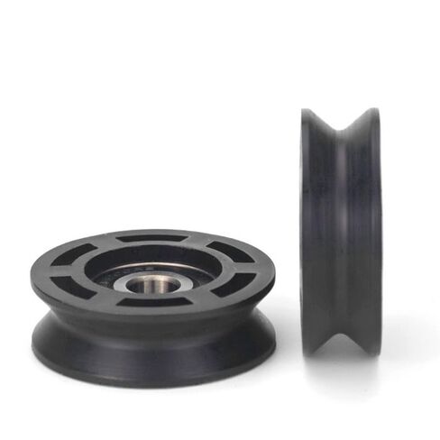 POM Rolling Wheel Groove Type Nylon Bearing Pulley Package Plastic Wear-Resistant Suspension Wheel V10*50 * 16mm in Saudi Arabia