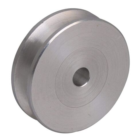 Silver Aluminum Alloy V-Shape Groove Pulley for Motor Shaft 3-5mm PU Round Type Belt 31x15x5mm in Saudi Arabia
