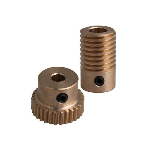 1:30 Ratio Brass Metal Worm Gear Set with 4mm Hole Wheel 6mm Hole Shaft 0.5 Modulus in Saudi Arabia